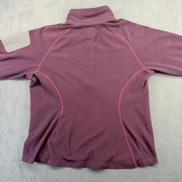 Eddie Bauer First Ascent 1/4 Zip Pullover Women's XL Purple Fleece Outdoor Hike - Picture 2 of 8